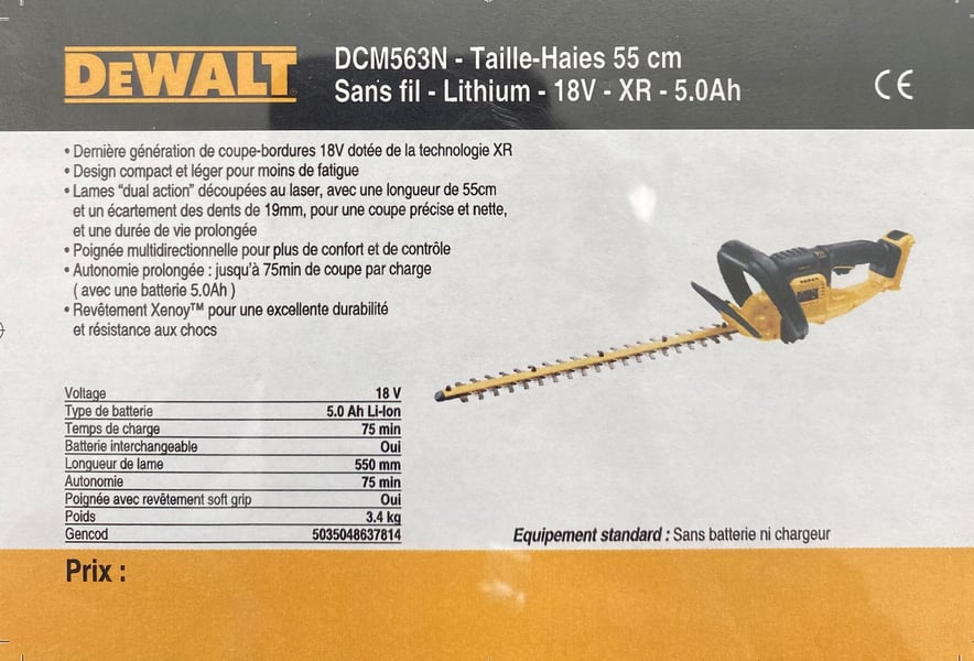 taille haie xr 18v brushl - Outillage - Romilly-sur-Seine